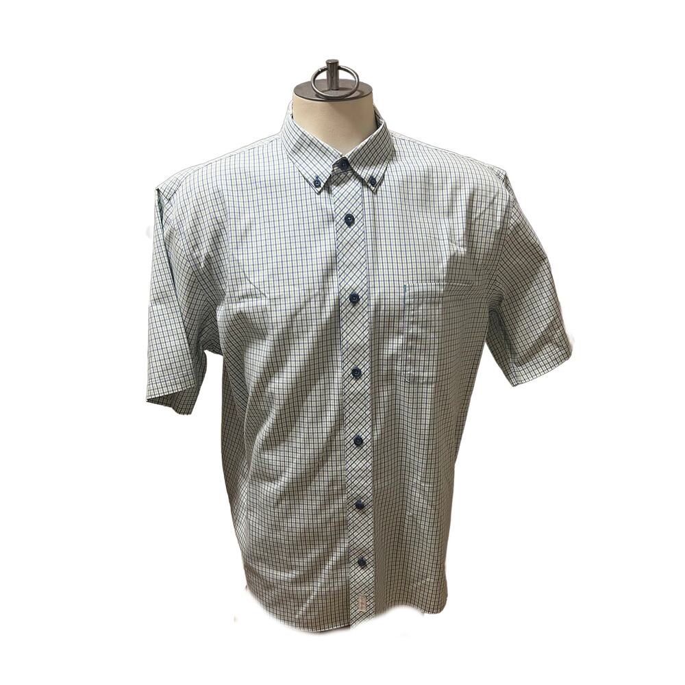 Cabela's Outfitters Series S/S Green/Blue Checked Size Large